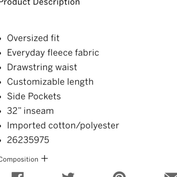 ๐VS PINK PEACH BLACK SCRIPT LOGO BOYFRIEND PANTS - Picture 7 of 7